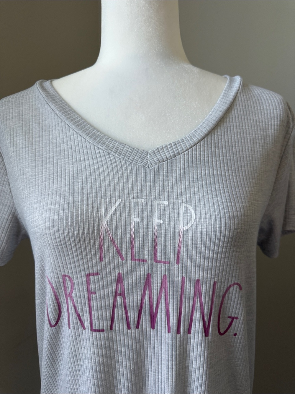 RAE DUNN Keep Dreaming  Short Sleeve Sleep Shirt Lounge Dress Nightgown Small - Picture 8 of 14